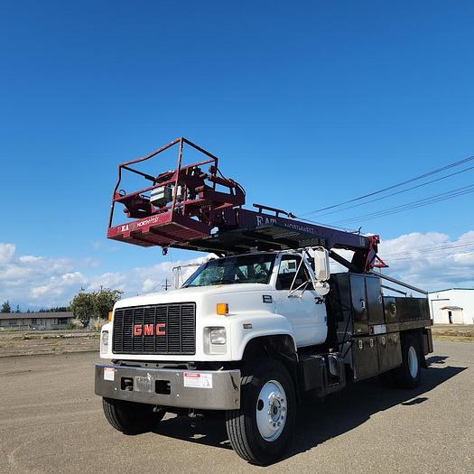 Used 1997 GMC 7500 Utility Truck with Elliott ECL-3-55 59' Telescopic Platform Hydraulic Crane