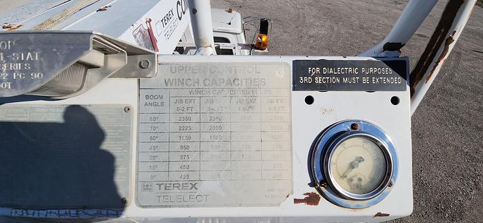 Used 2005 Sterling Acterra Terex Telelect 4045 Derrick Crane Truck Single Axle