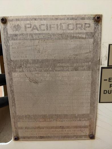 Used 2000 International 4900 Tandem Axle Flatbed Altec A65 70' Articulated Bucket truck