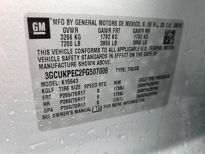 Used 2015 Chevrolet Silverado 1500 LT Crew Cab Pickup Truck with Hard Roll Bed Cover