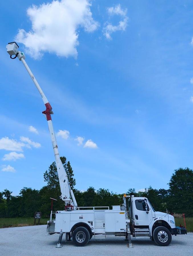 Used 2008 Freightliner M2 106 Altec AA755 60' Material Handling 2-man Bucket Articulated Insulated