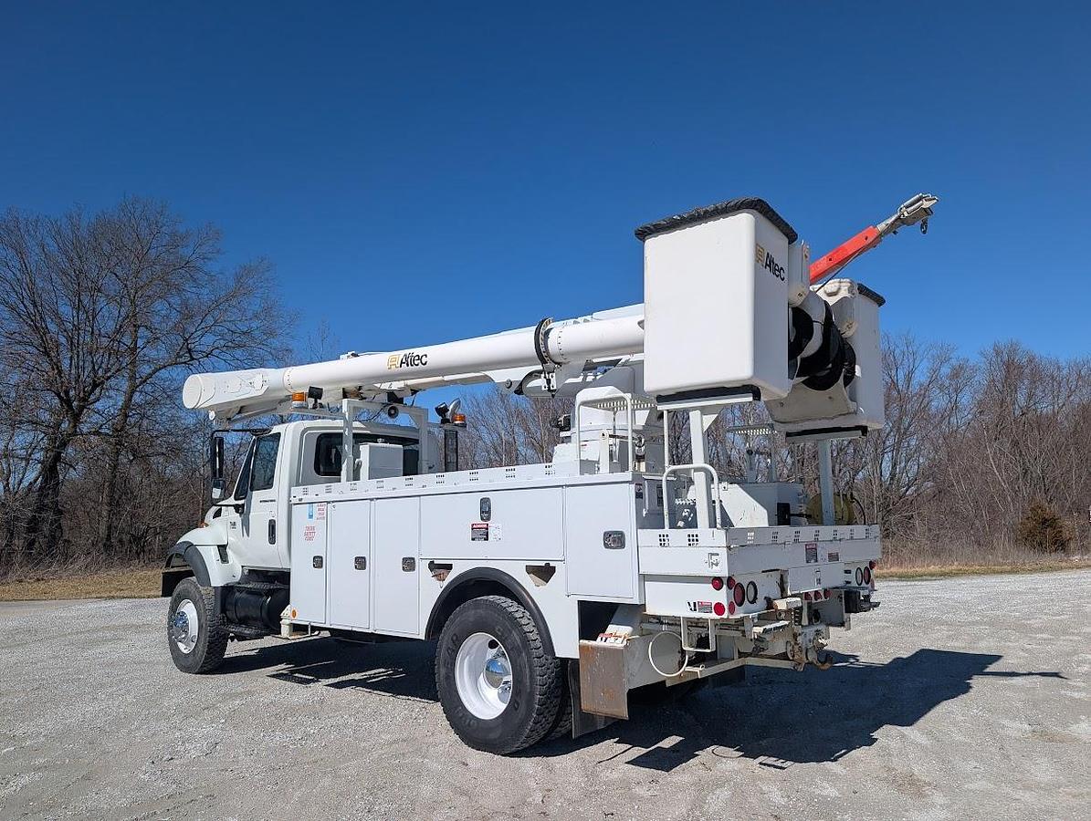 Used 2007 International 7400 4x4 Altec AM55 60' Over-Center Articulated Insulated Material Handling Bucket Truck