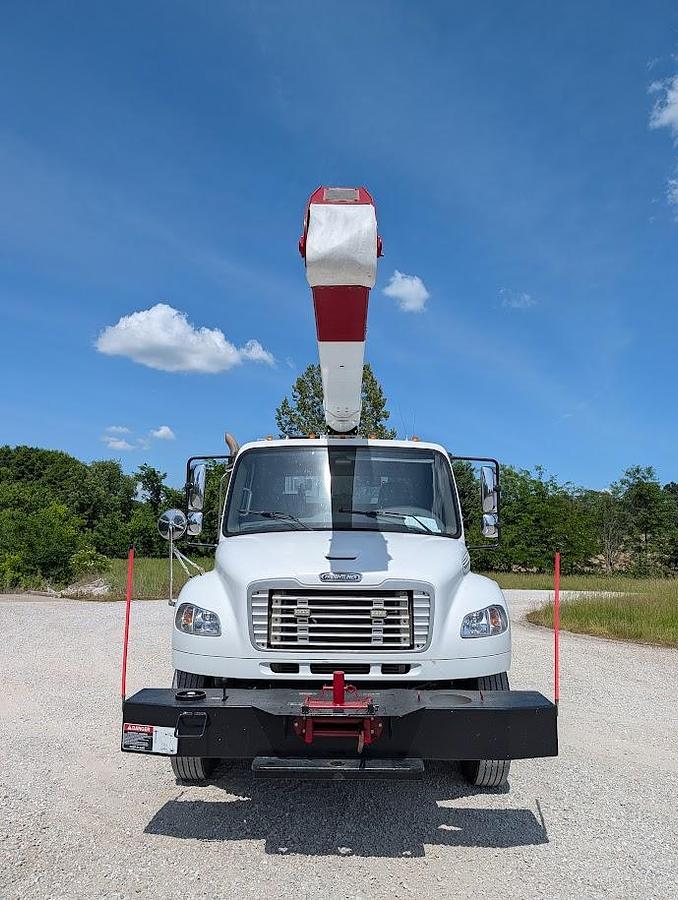 Used 2008 Freightliner M2 106 Altec AA755 60' Material Handling 2-man Bucket Articulated Insulated