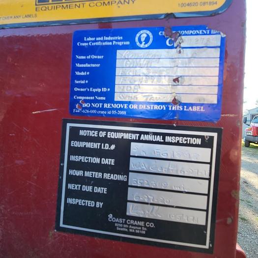 Used 1997 GMC 7500 Utility Truck with Elliott ECL-3-55 59' Telescopic Platform Hydraulic Crane