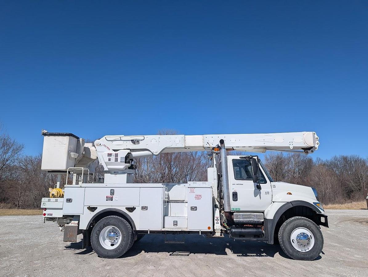 Used 2007 International 7400 4x4 Altec AM55 60' Over-Center Articulated Insulated Material Handling Bucket Truck