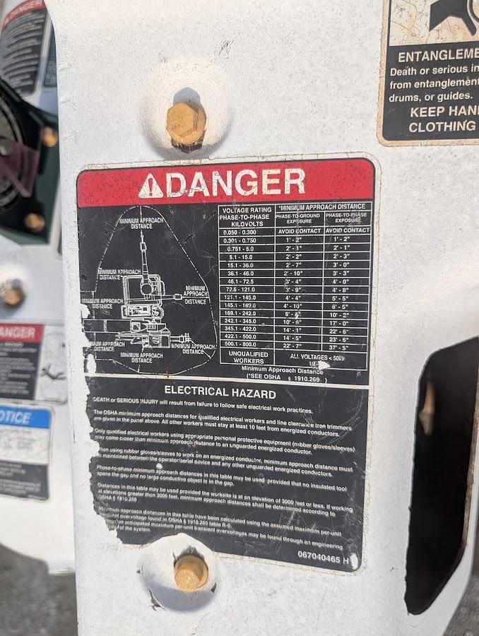 Used 2008 International Workstar 7400 4x4 Altec AM55E 60' Over Center Bucket with Material Handling/Jib