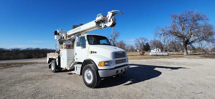 Used 2005 Sterling Acterra Terex Telelect 4045 Derrick Crane Truck Single Axle