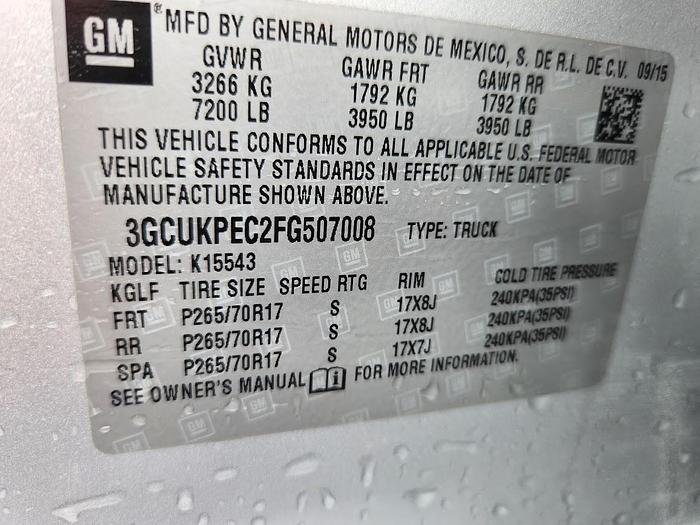 Used 2015 Chevrolet Silverado 1500 LT Crew Cab Pickup Truck with Hard Roll Bed Cover