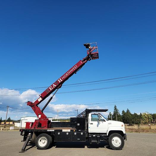 Used 1997 GMC 7500 Utility Truck with Elliott ECL-3-55 59' Telescopic Platform Hydraulic Crane