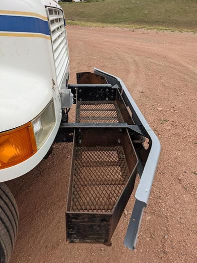 Used 2000 International 4900 Tandem Axle Flatbed Altec A65 70' Articulated Bucket truck