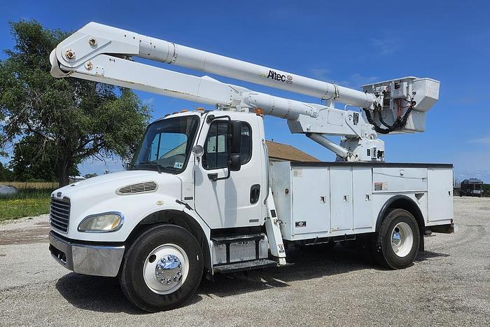 Used 2005 Freightliner M2 106 Altec AA5001 48' 2-man Bucket Truck with Rotating Platform ARTICULATING INSULATED