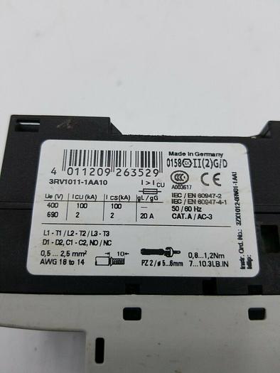 Used Siemens 3RV1011-1AA10 Circuit Breaker