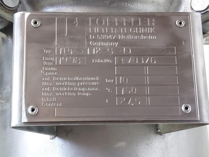 Gebraucht Edelstahl Beutelfilter, Gr. 2, TBF-112-S-10, 10bar, Löffler gebraucht - überholt