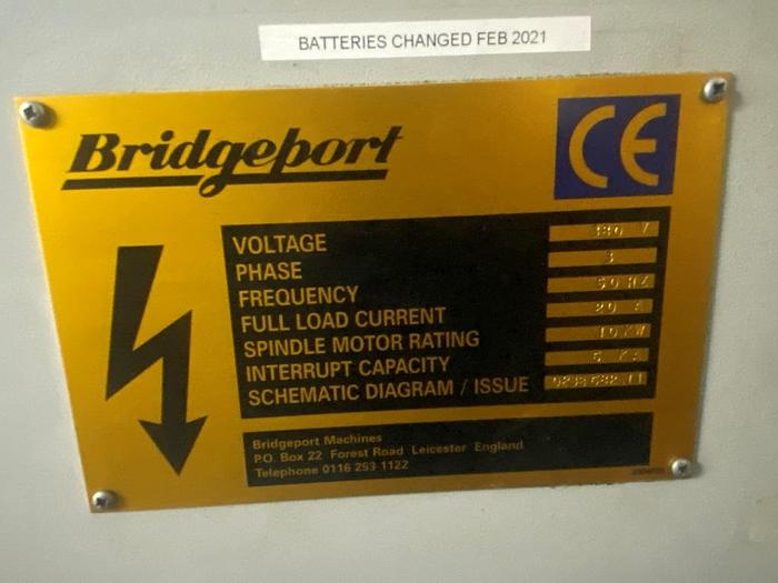 Used 2000 Bridgeport VMC 600/22 Digital Machining Center