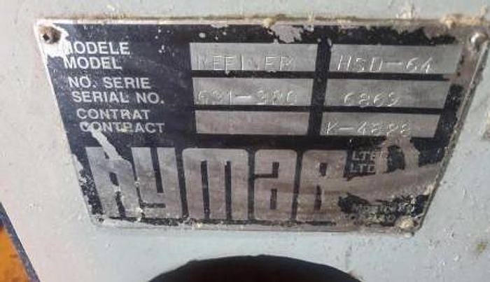 Used Hymac Sunds Refiner, with Plug Screw Feeder #44565