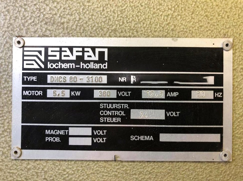 Used Safan DNCS 80 - 3100 - Press Brake - 1990