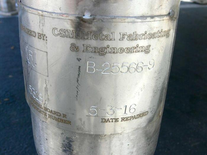 Used DCI 6000 Liter Stainless Steel Jacketed Reactor w/ Top Agitator 40 psi / 125 psi