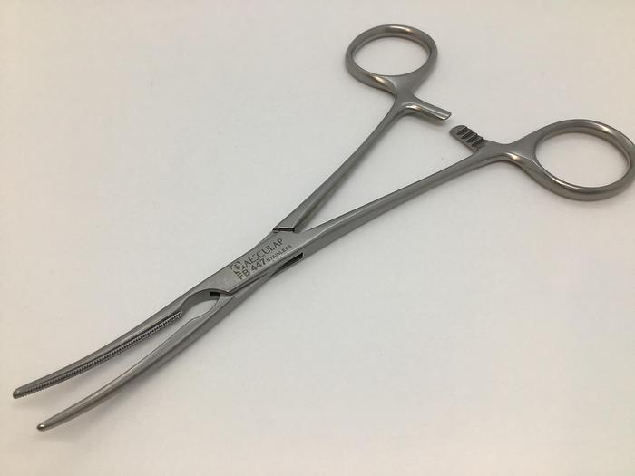 Used Clamp Atraumatic DeBakey Vascular Jaw 40mm Curved 155mm