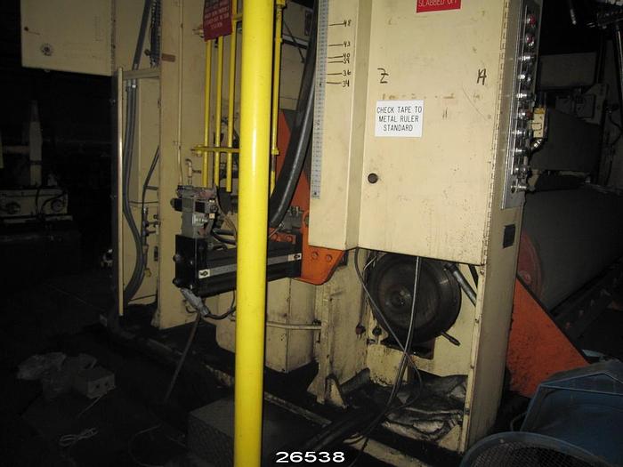 Used Valmet KL-200 Valmet Winder, Model Kl-200, 156" Trim, 7500 Fpm, Dual Drum, 200 Hp Dc Motor With Slitter Section, 10 Slitting Blades, Shaftless Take-Up Unit With Automatic Roll Loader, 12- Roll Capacity And Operator Control Station #26538