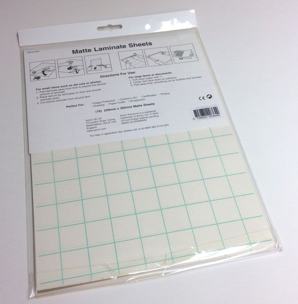 Xyron Gloss Single-Side Laminate A4 Protective Sheets 229mm x 305mm (100)