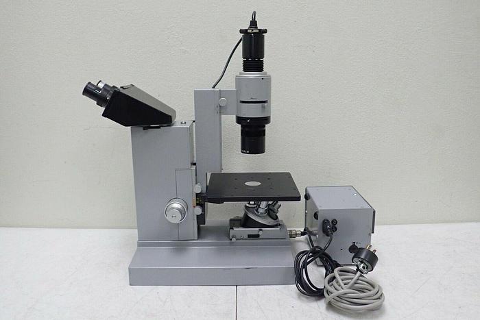 Used Leitz Wetzlar Diavert Microscope w/ 4 Objectives, Periplan GF 10X Eyepieces etc