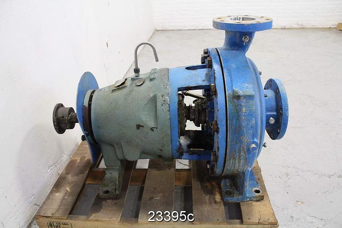 Used Goulds 3175 Pump, 3175S, 4X6X18, 5-Vane Impeller, Ss Casing, Ss Impeller, Ss Stuffing Box, Ss Suction Side Plate, Packing #23395