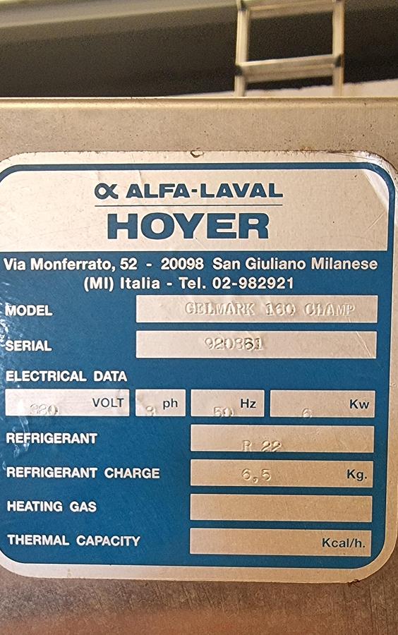 Used 2004 ALFA-LAVAL HOYER GELMARK 160 CLAMP