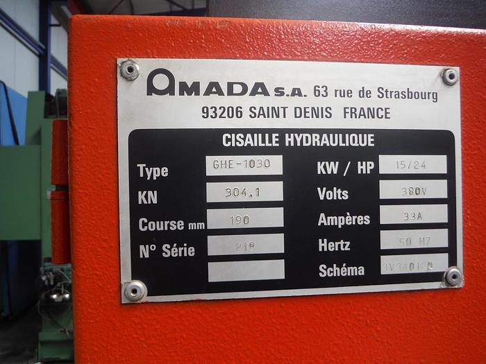 Gebraucht PLAATSCHAAR AMADA GHE-1030