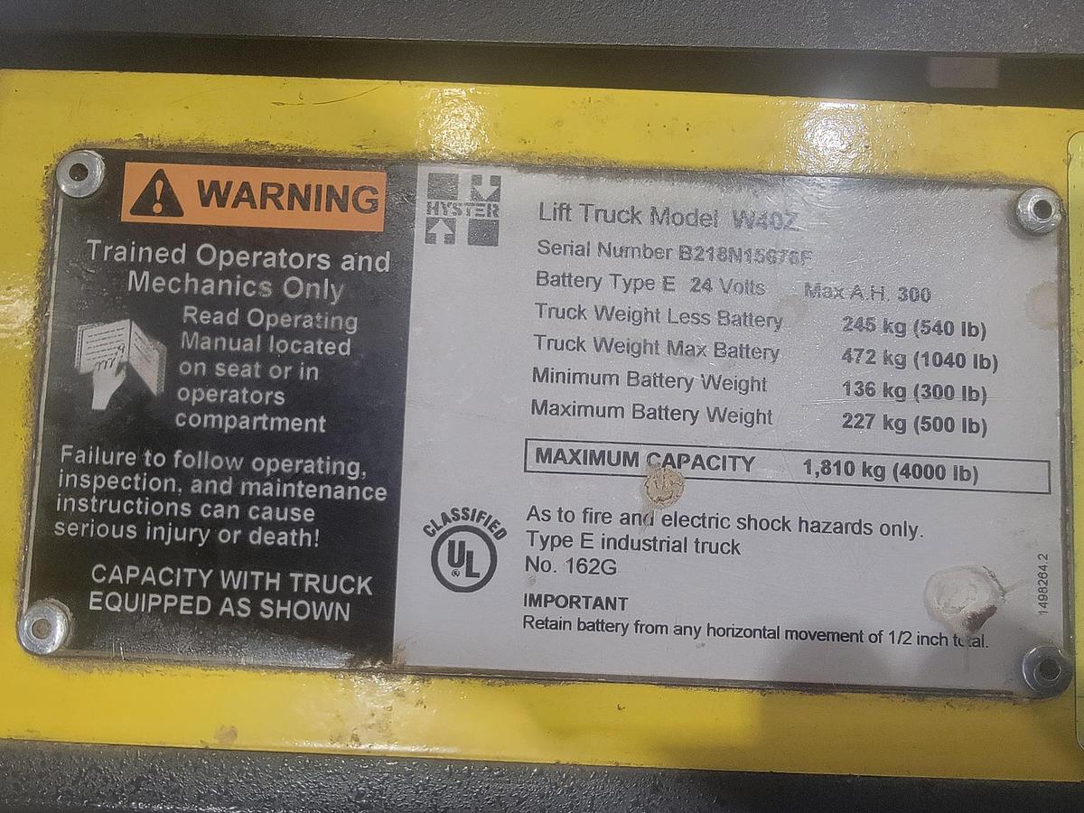 Used Hyster W40Z