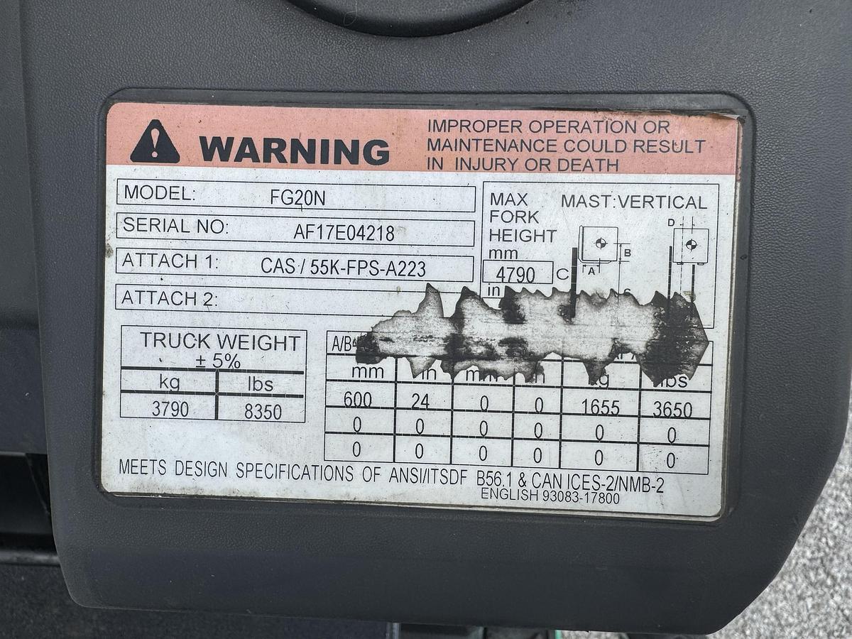 Used 2017 Mitsubishi FG20N