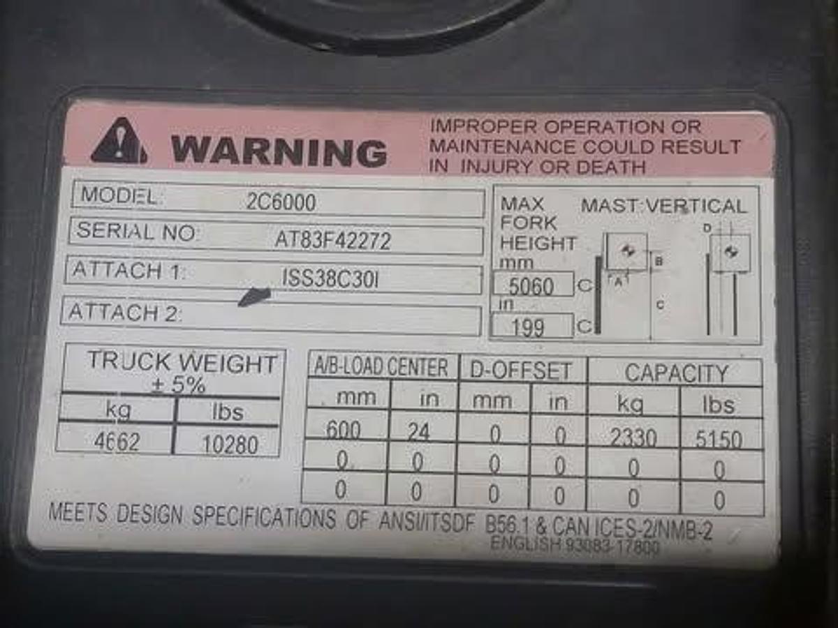 Used 2018 Cat 2C6000