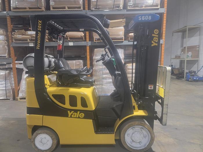 Used 2016 LP Gas Yale GLC050VXNDSE083 Cushion Tire 4 Wheel Sit Down (Indoor Warehouse)