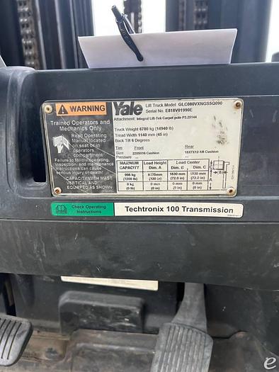 Used 2007 LP Gas Yale GLC080VNXGQ090 Cushion Tire 4 Wheel Sit Down (Indoor Warehouse)