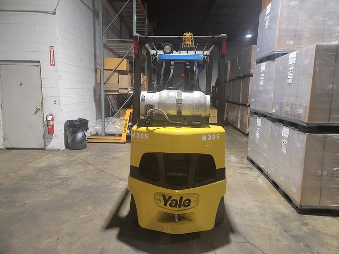 Used 2008 LP Gas Yale GLC060VXNGSQ084 Cushion Tire 4 Wheel Sit Down (Indoor Warehouse)