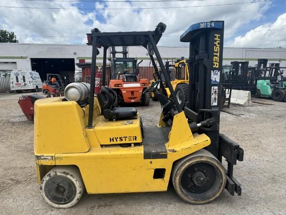 Used 2002 LP Gas Hyster S-155XL2 Cushion Tire 4 Wheel Sit Down (Indoor Warehouse)