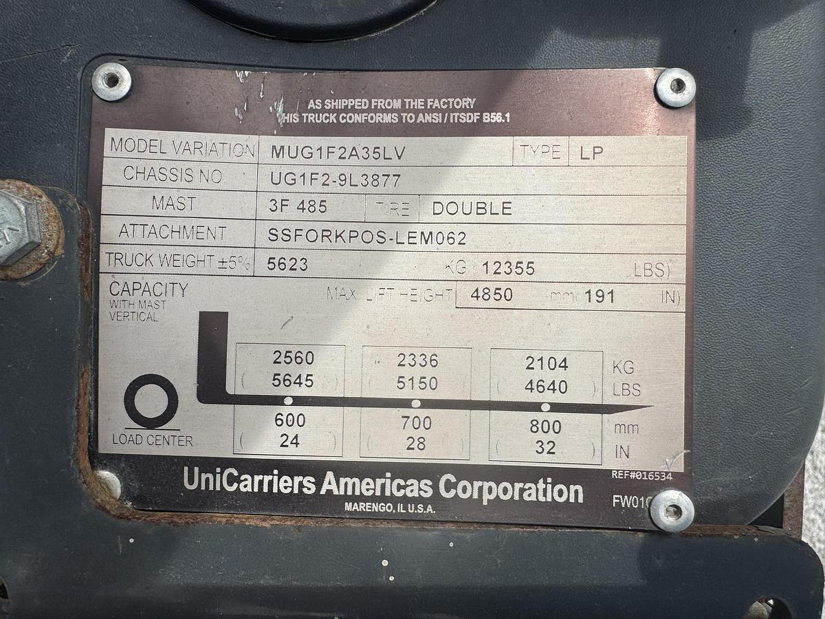 Used 2019 Unicarriers MUG1F2A35LV