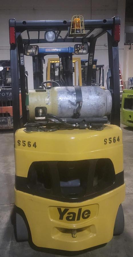 Used 2010 LP Gas Yale GLC050 Cushion Tire 4 Wheel Sit Down (Indoor Warehouse)