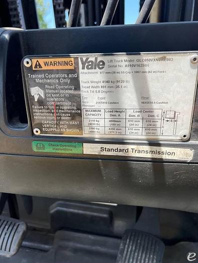 Used 2010 LP Gas Yale GLC050 Cushion Tire 4 Wheel Sit Down (Indoor Warehouse)