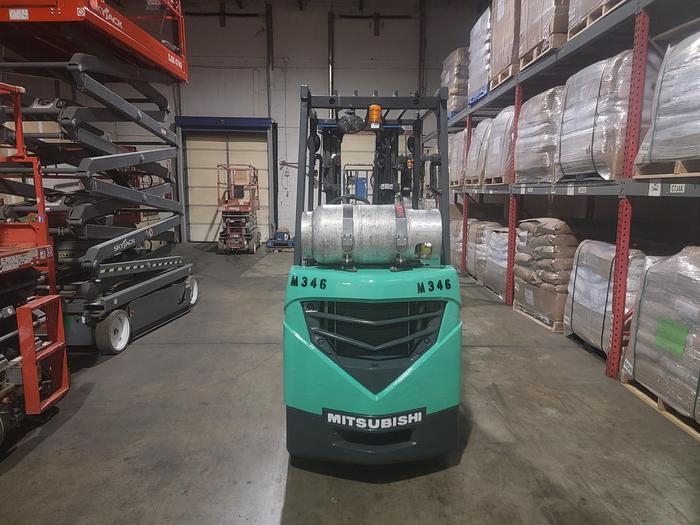 Used 2017 LP Gas Mitsubishi FGC18N Cushion Tire 4 Wheel Sit Down (Indoor Warehouse)