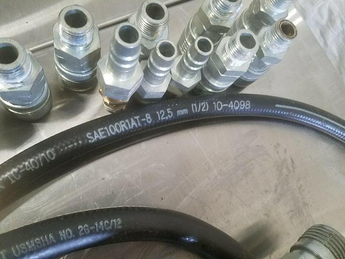 Used one Lot of High Pressure Hoses and Quick Release Fittings