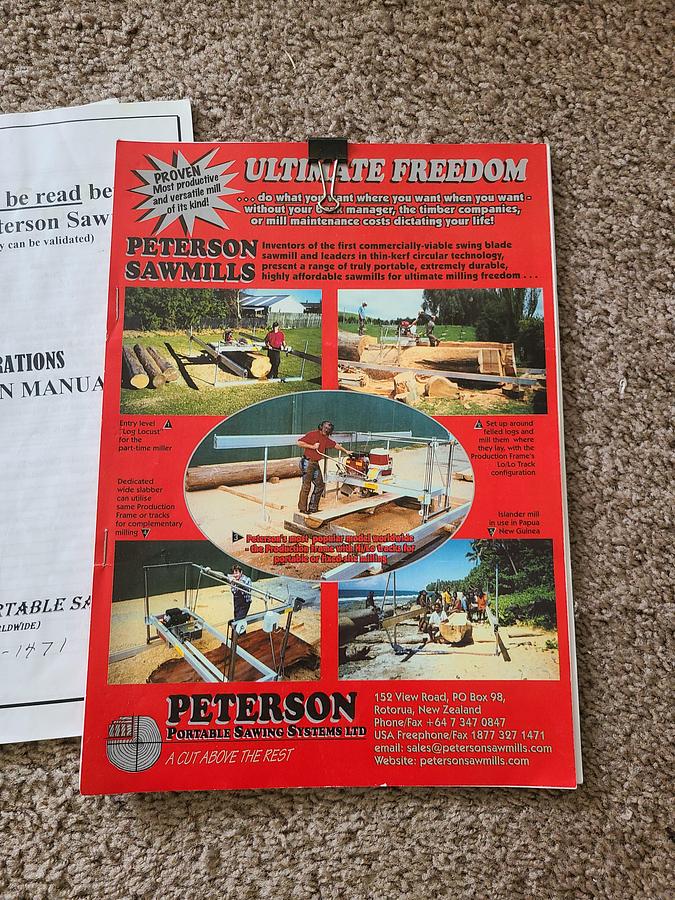 Used Peterson Portable Sawmill