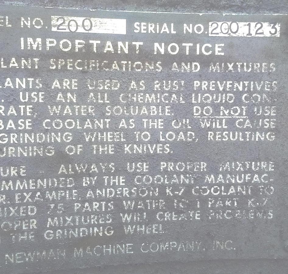 Used Chipper Knife Grinder