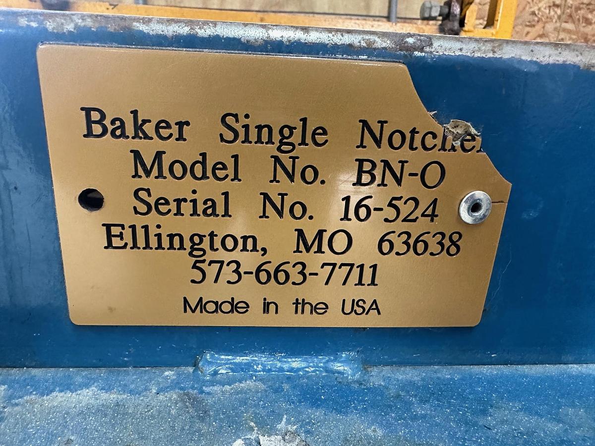 Used Baker Single Head Notcher