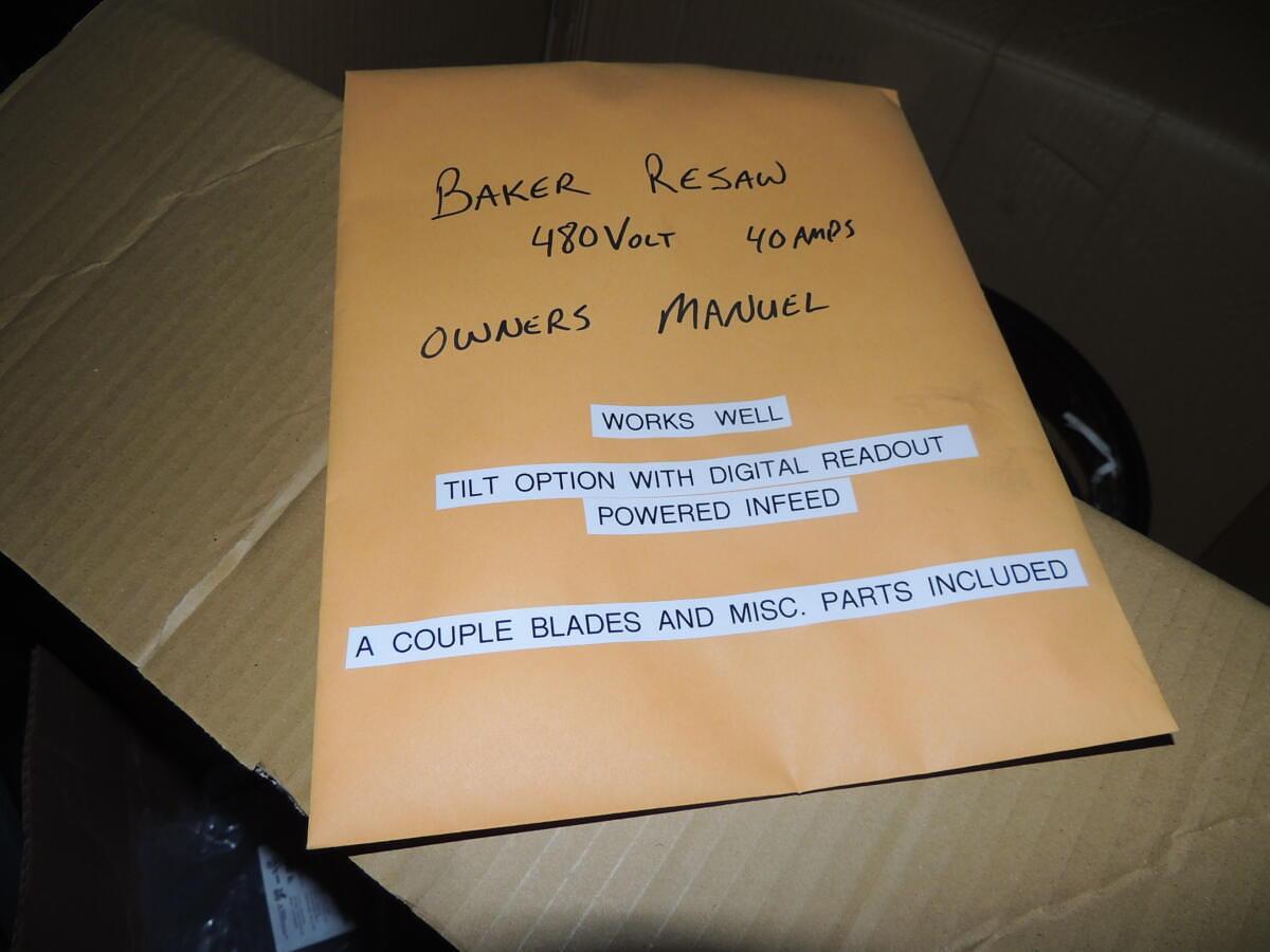 Used Baker Resaw