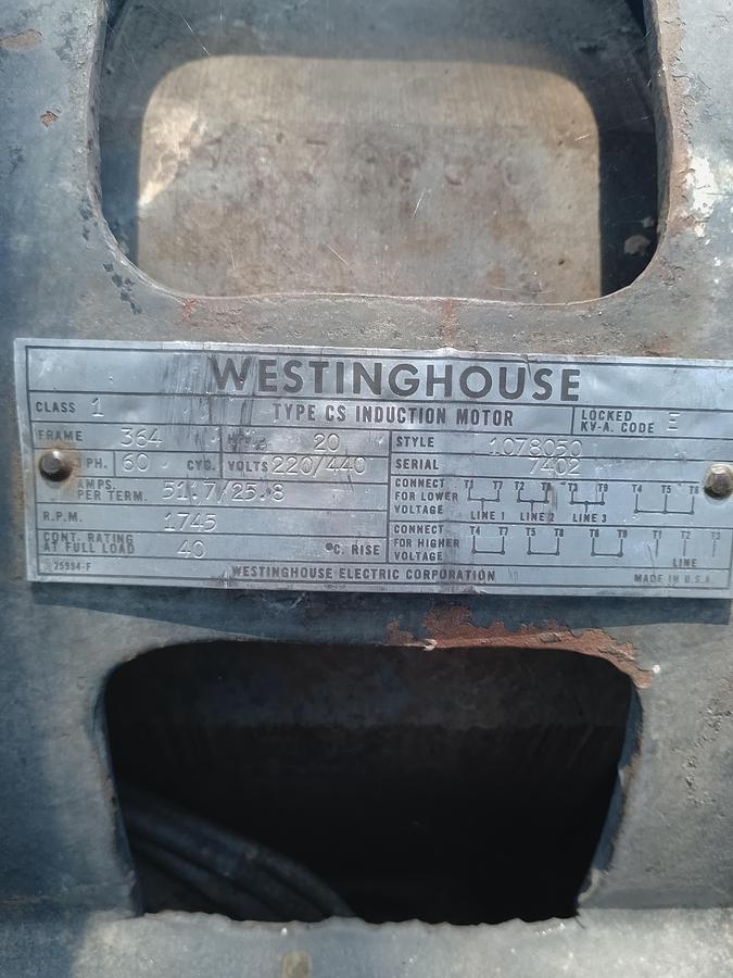 Used Sturtevat Westinghouse Industrial Blower