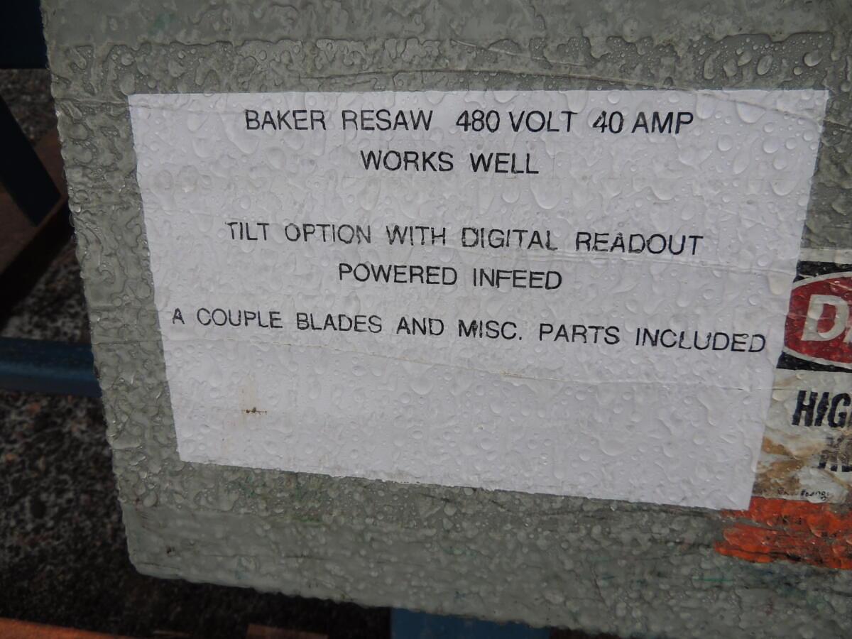 Used Baker Resaw