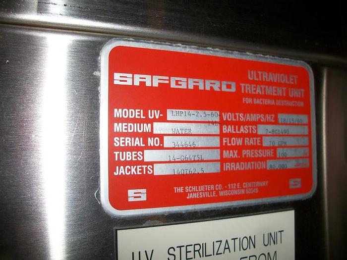 Used Used SAFGARD ultraviolet treatment unit for bacteria destruction