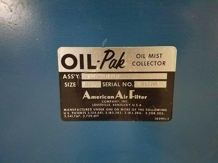 AAF Oil Pak Oil Mist Collector Remove Oil vapor from air