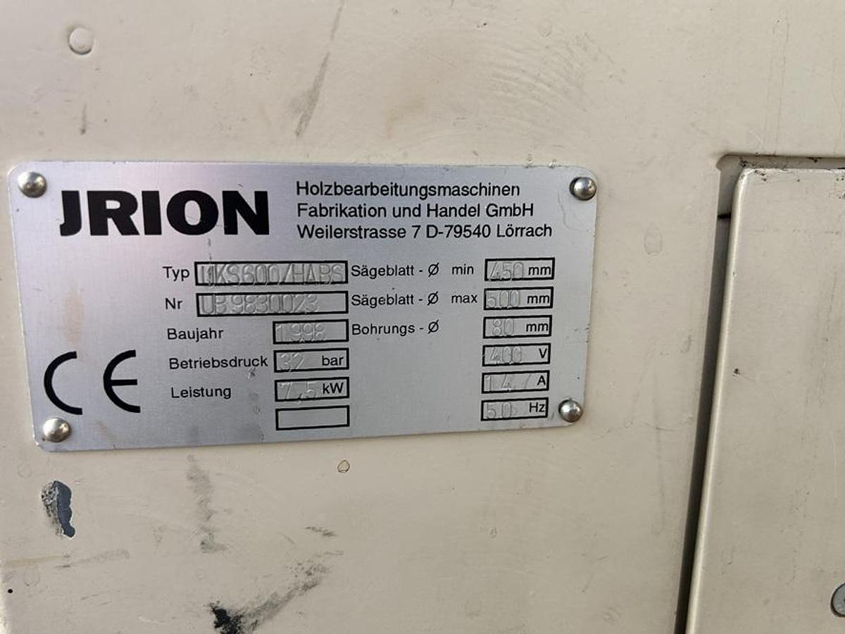 Used Troçonneuse JRION UKS 600/HABS avec buttée numérisée