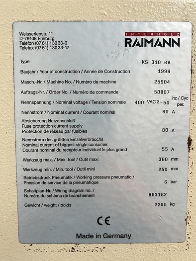 Utilisé Scie multilames RAIMANN KS310BV